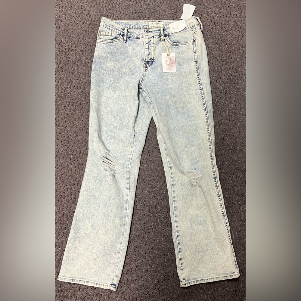 Jessica Simpson Flirt Straight Boot Acid Wash Jeans
